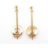 9ct rose gold "Flower" earrings