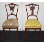 Pair of Sheraton revival salon chairs