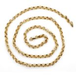 9ct yellow gold belcher necklace