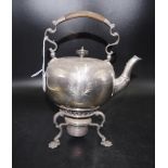 Victorian silver plate kettle and stand