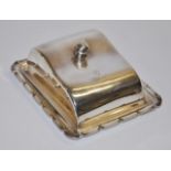 Early Qantas silver plate butter dish & cover