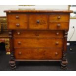 Colonial cedar cantilever chest of drawers