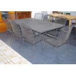 Outdoor metal table and chairs set