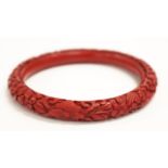 Chinese cinnabar bangle