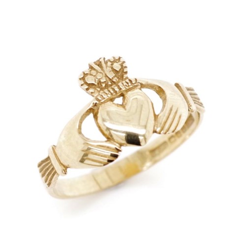 Irish 9ct yellow gold Claddagh ring