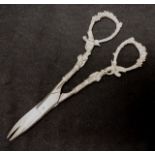 Decorative silver grape scissors