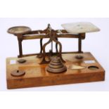 Vintage set brass postage scales