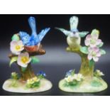 Two Crown Staffordshire bird figurines