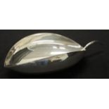 Christofle silver plate leaf form bowl