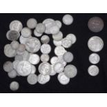 Quantity of Australian pre-decimal silver coins