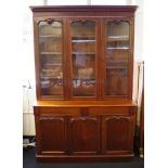 Victorian mahogany elevated bookcase