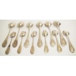 Set twelve Austro-Hungarian silver table spoons