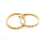 9ct yellow gold hoop earrings