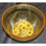 Rene Lalique France amber Marienthal finger bowl