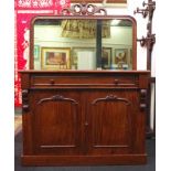 Victorian mahogany mirror back sideboard