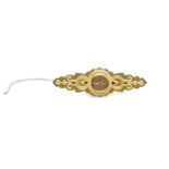 Victorian 9ct yellow gold mourning brooch