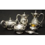 Vintage five piece silver plate tea & coffee set