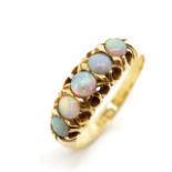 Antique opal and 18ct yellow gold ring