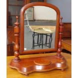 Vintage wooden toilet mirror