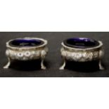 Pair of Victorian sterling silver open salts