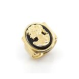 Victorian style onyx and yellow gold portrait ring