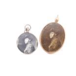 Australian 9ct rose gold locket and a silver one