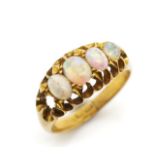 George V yellow gold and opal ring