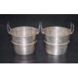 Pair of Edwardian sterling silver open salts