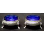 Pair of Victorian sterling silver open salts