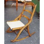 Vintage folding wood rocking chair