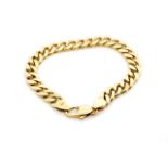 18ct yellow gold curb chain bracelet
