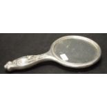 Good Art Nouveau sterling silver hand mirror