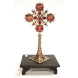 Silver filigree glass set Monstrance & stand