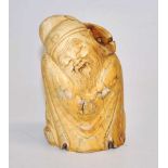 Antique Chinese carved figure of a sleeping man