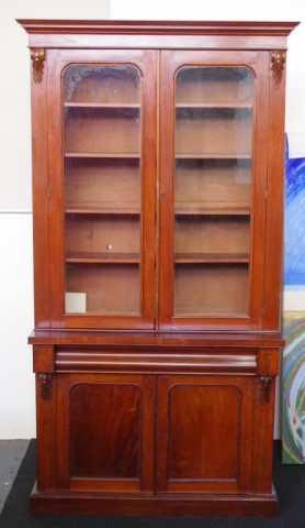 Late Victorian elevated bookcase