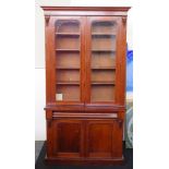 Late Victorian elevated bookcase