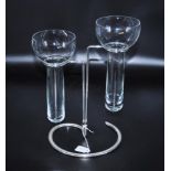 Rosenthal crystal & silver plate candle holder