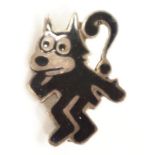 1930's Felix the cat enamel brooch