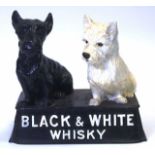 Buchanan's Whisky, Black and White cast iron dogs