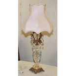 Good cut crystal electric side table lamp