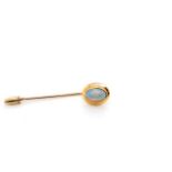 Opal and rose gold stick pin