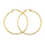 18ct yellow gold hoop earrings