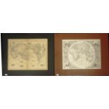 Two vintage World Maps