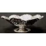 George VI silver pierced bowl