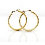 9ct yellow gold hoop earrings