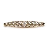 Antique diamond and 9ct yellow gold brooch