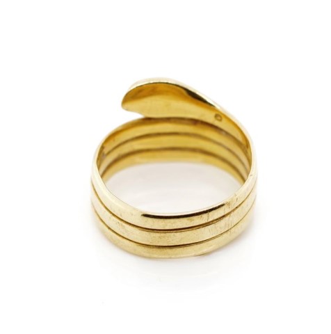 18ct yellow gold snake ring - Image 5 of 5