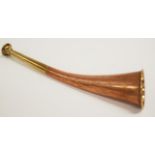 Vintage copper and brass hunting horn