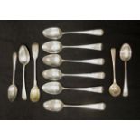 Set six George III sterling silver teaspoons