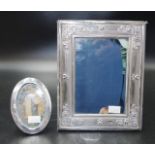 Two various sterling silver photo frames